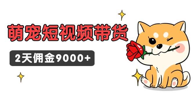 东哲日记·萌宠短视频带货，2天佣金9000+柒柒网创吧-网创项目资源站-副业项目-创业项目-搞钱项目柒柒网创吧