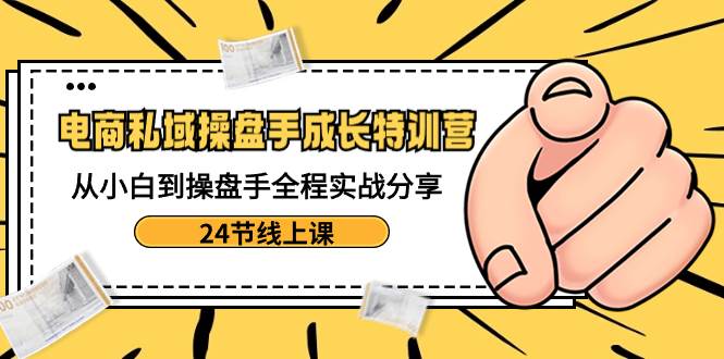 电商私域-操盘手成长特训营：从小白到操盘手全程实战分享-24节线上课柒柒网创吧-网创项目资源站-副业项目-创业项目-搞钱项目柒柒网创吧